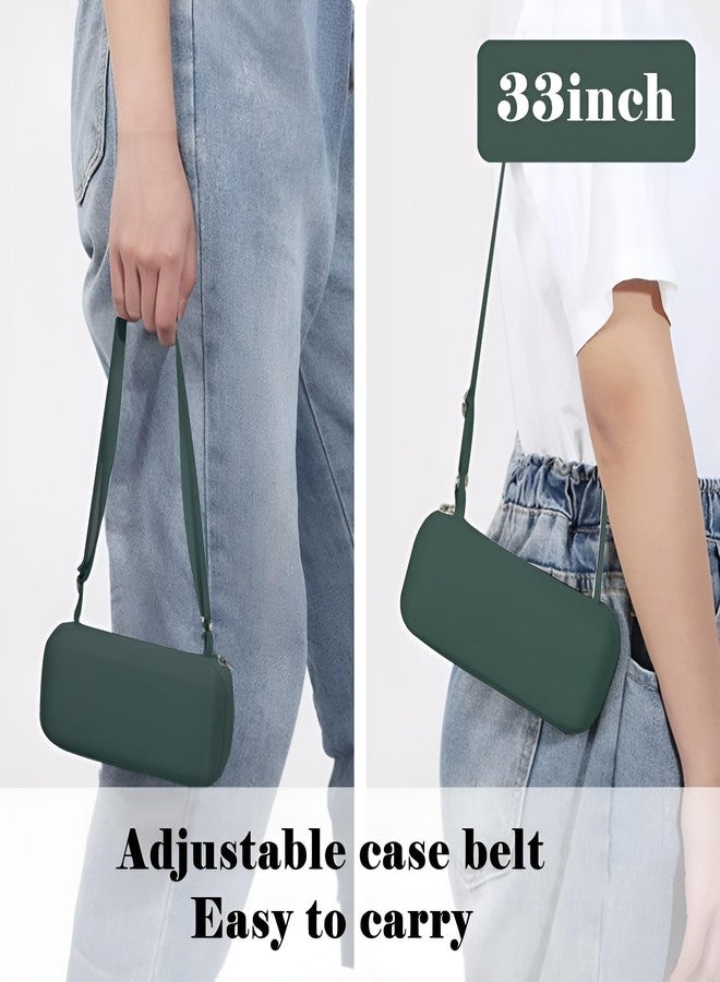 كونتاكتس مظلة سفر صغيرة للنساء من كونتاكتس مع كبسولة وحافظة - مظلة شمسية مدمجة للحماية من الأشعة فوق البنفسجية، مظلة خفيفة الوزن مقاومة للرياح محمولة للحقيبة (أخضر داكن) - Image 2